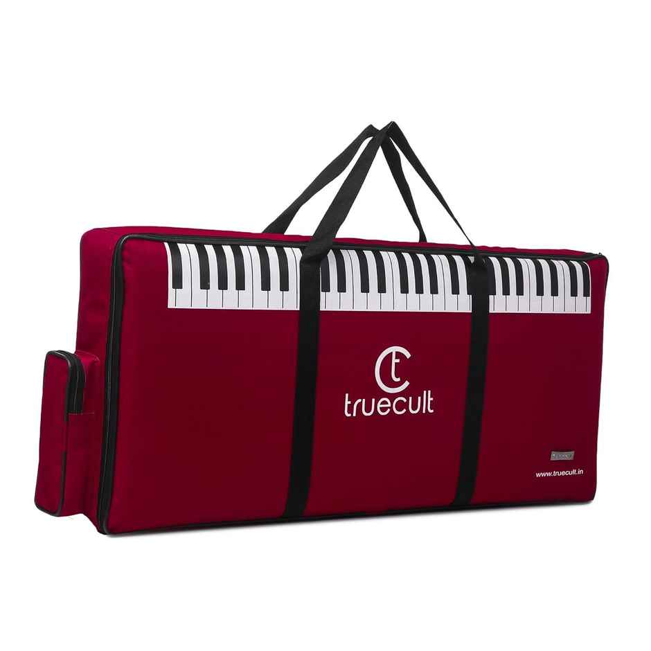 True Cult Kbr-01 Nylon Portable, Red Keyboard Gig Bag/Cover For 61-Keys Yamaha Or Casio Keyboard