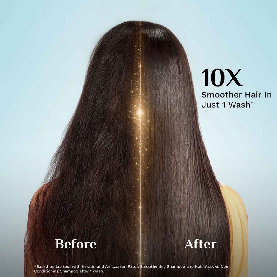 Pilgrim Keratin & Amazonian Patua Smoothening Shampoo for Smooth, Frizzy & Shinier Hair