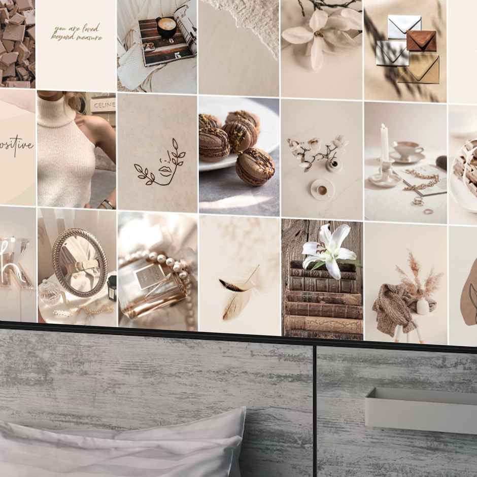 Paper Plane Design Aesthetic Boho Wall Posters Collage | Set of 120 | (4 Inch x 6 Inch) D9