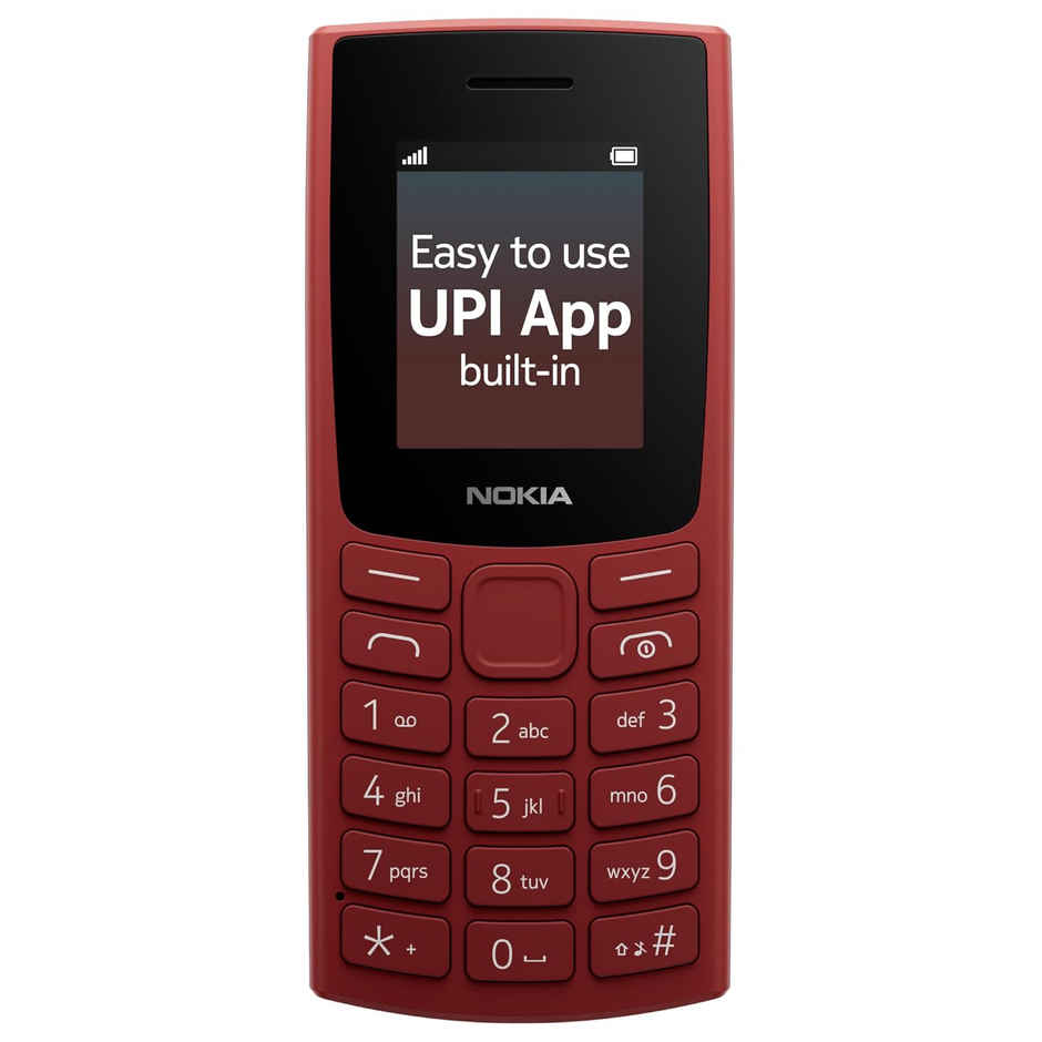 Nokia All-New 105 Single Sim Keypad Phone with Built-in UPI Payments | Long-Lasting Battery | Red