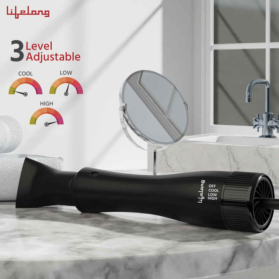 Lifelong Blow Dry Brush|Hot Air Brush, 1200 Watts, 4 In 1 Hair Styling Brush, Attachments