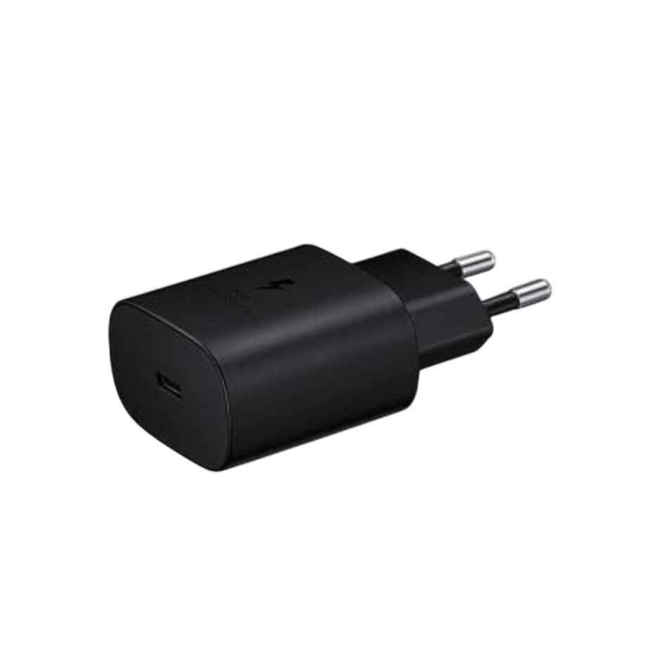 Samsung Original 25W Single Port Type-C Fast Charger - Black (Cable Not Included)