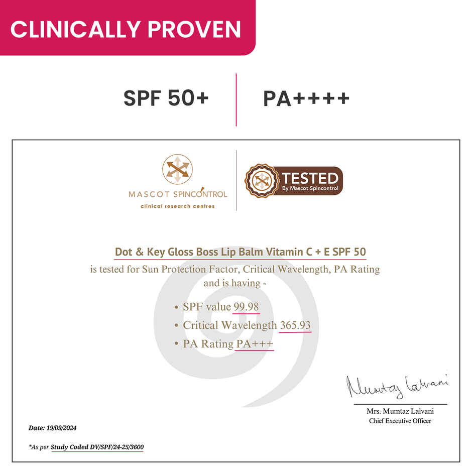 Dot & Key Gloss Boss Tinted Lip Balm SPF 30 Vitamin C + E - Cherry Pop