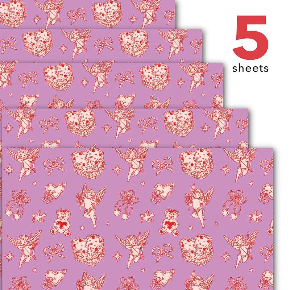 Tiger Notes Gift Wrap | Purple Cupid