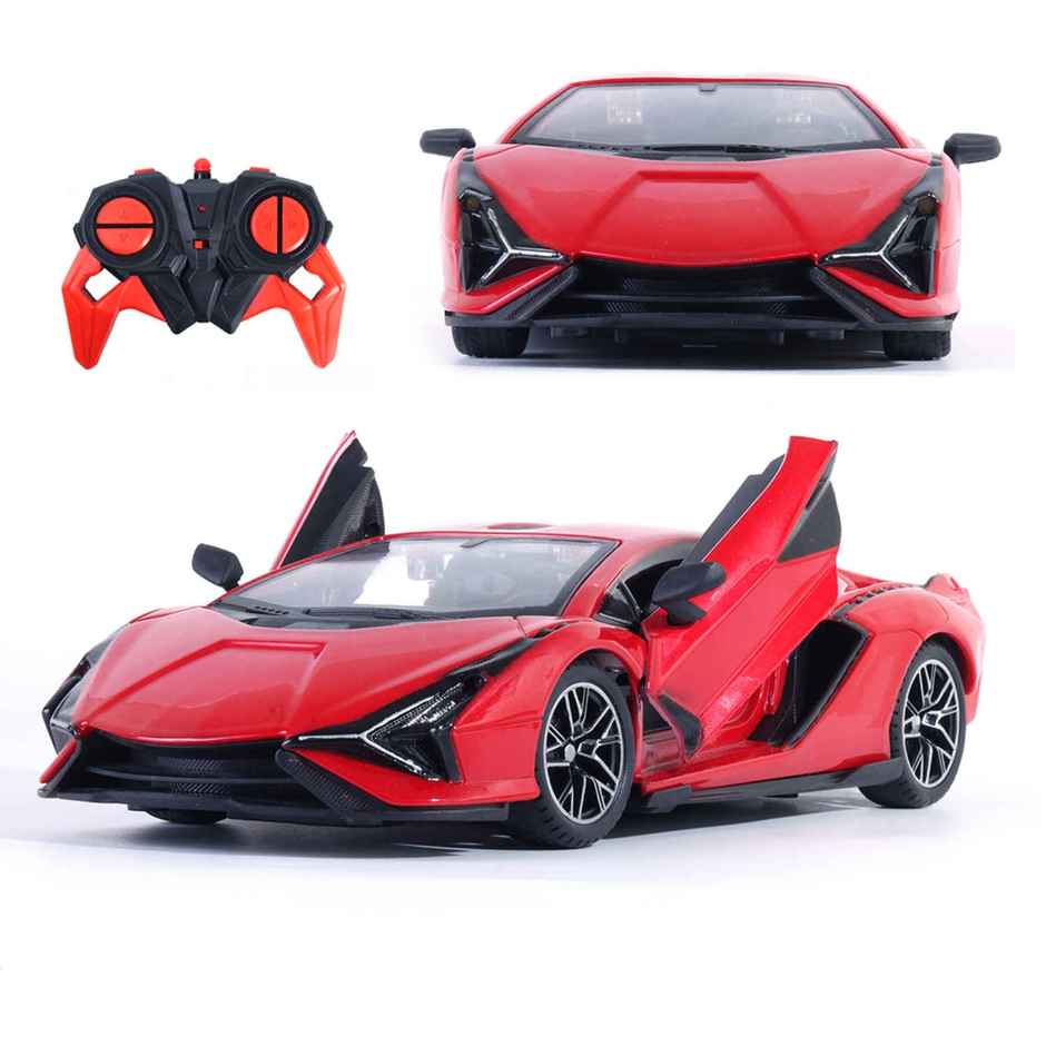 Race n Roll RC Door Opening Car | 1200mAh | 100+ft Range | Drift | Lam Red