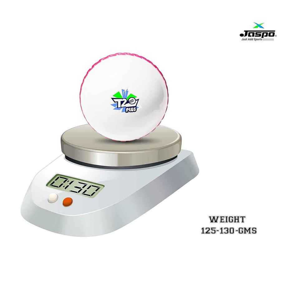 Jaspo Synthetic T-20 Plus Practice Cricket Ball/Wind Ball | Pack Of 3 | White