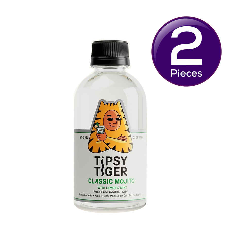 Tipsy Tiger Classic Lemon and Mint Cocktail Mixer Combo