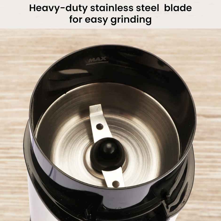 Agaro Grand Coffee Grinder, Stainless Steel Electric, Capacity 60 Gms Dry Coffee Bean