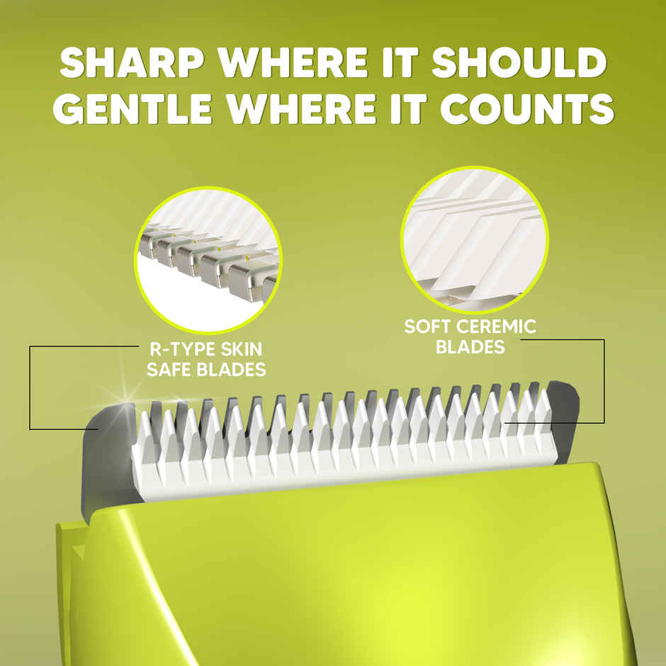 LetsShave Evior Bikini Trimmer for Women | Skin Safe Ceramic Blades | for Private Area & Bikini Line