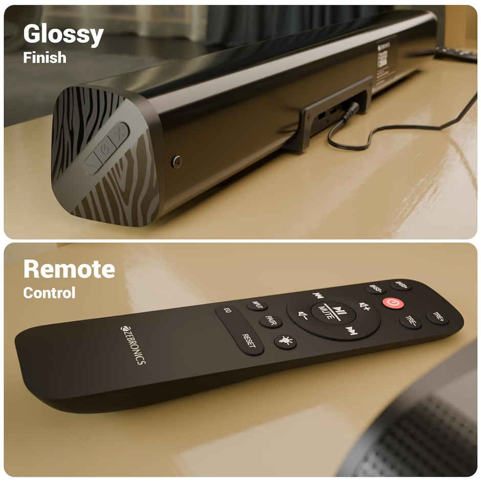 Zebronics Juke Bar 200A 90W compact soundbar with subwoofer, HDMI ARC