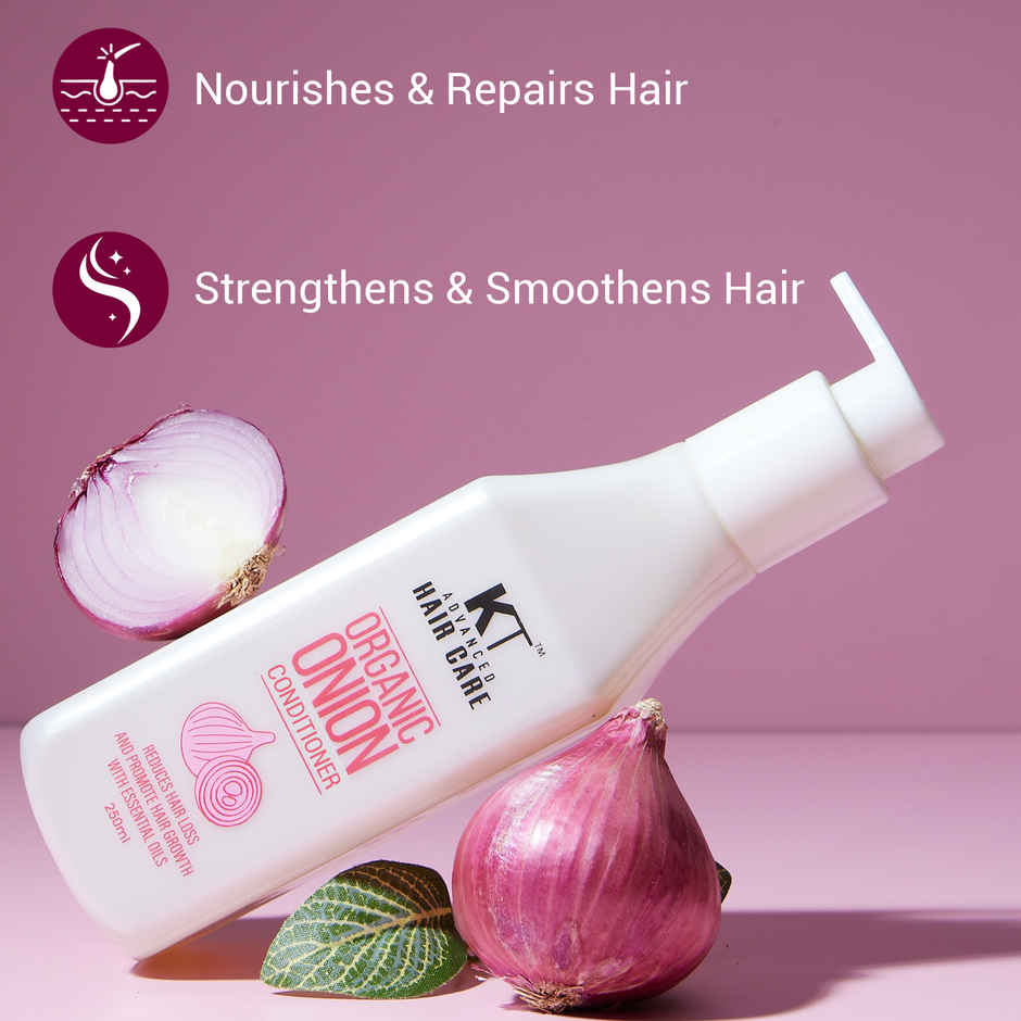 KT Professional Organic Onion Conditioner | Hair Fall Control with Essential Oils & Aloe Vera