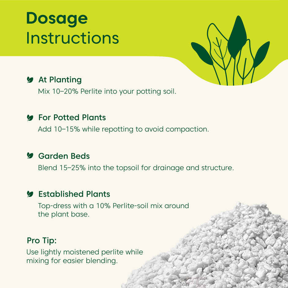Kyari Perlite Soil Additive for Plants I Improves Aeration & Drainage