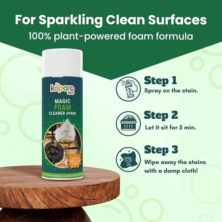 Koparo Magic Foam Cleaner Spray for Kitchen, Tyres and Shoes