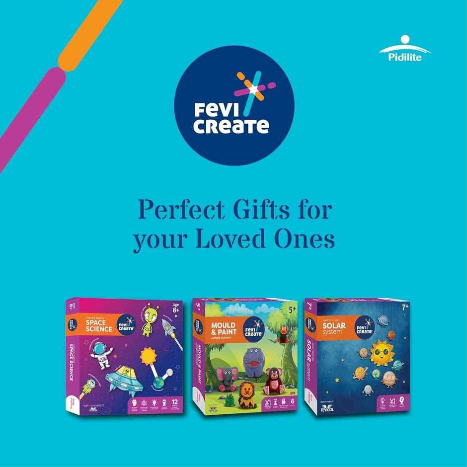 Fevicreate Craft Kit with Transparent Backpack | Birthday Return Gifts for Kids