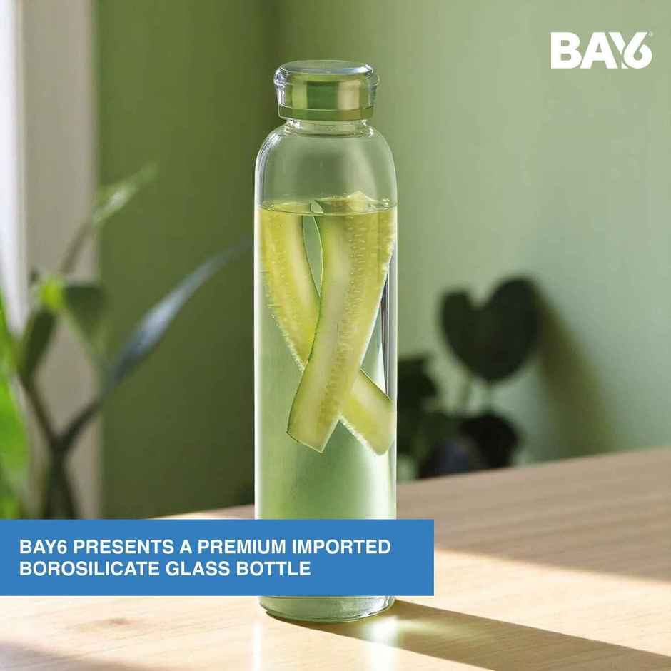 BAY6 Premium Imported Borosilicate Glass Bottle | 550 ml