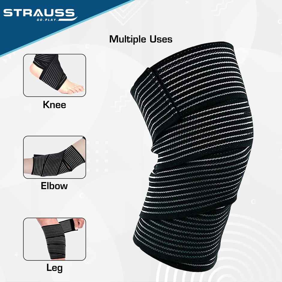 Strauss Elastic Knee Compression Bandage Wraps