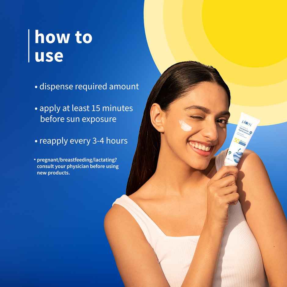 Plum 2% Niacinamide & Rice Water Hybrid Face Sunscreen With SPF 50