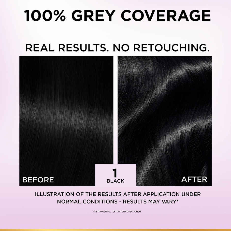 L'Oreal Paris Excellence Creme Hair Color, 1 Black