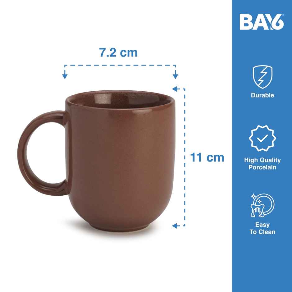BAY6 Porcelain Coffee Mug Small Coupe 230 ml Reactive - 6 Pcs Set - Amaco