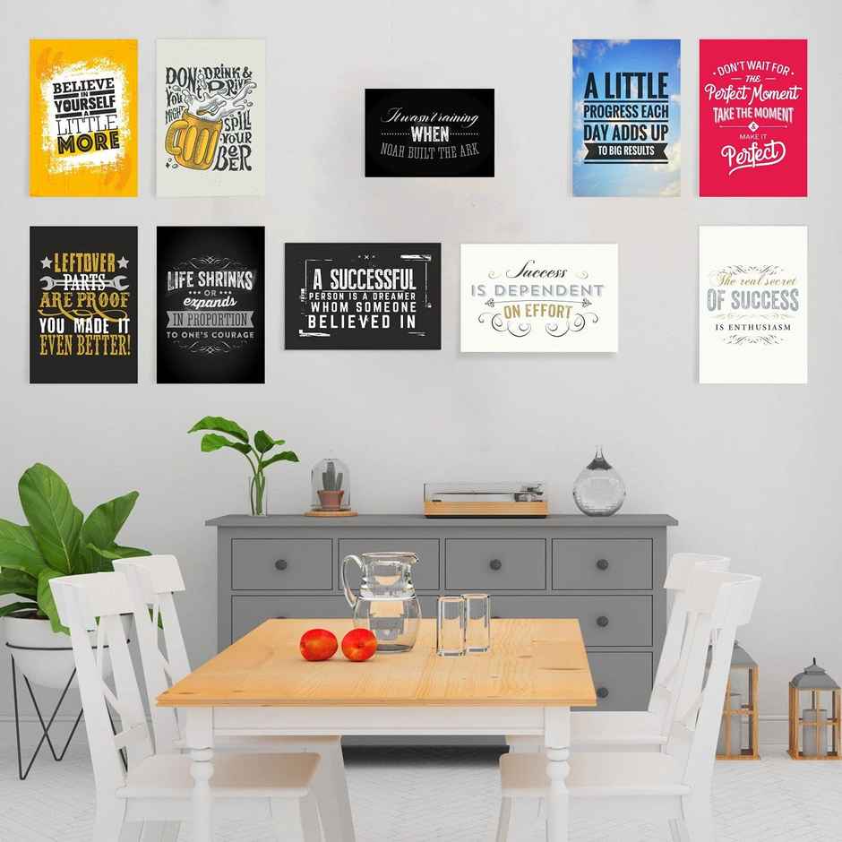 Paper Plane Design Wall Posters For Office Decor | Set of 10 | Size | 12 Inch x 18 Inch | D38