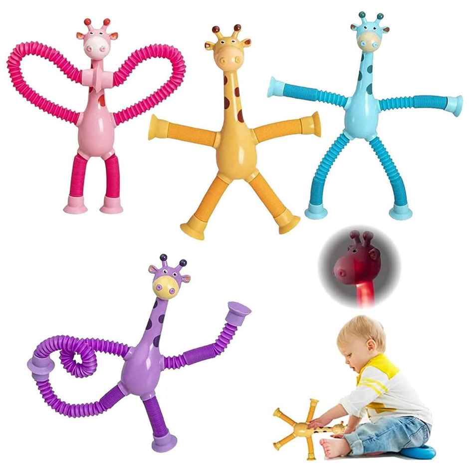 Storio Telescopic Suction Cup Pop Tube Toy For Kids | Pull String Travel Toy