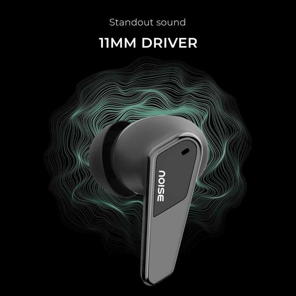 Noise N1 Pro TWS Earbuds with Metallic Finish, ANC(Upto 30Db), 60H of Playtime, Dual Pairing, Instacharge(10 Min), BT V5.3 - Chrome Black