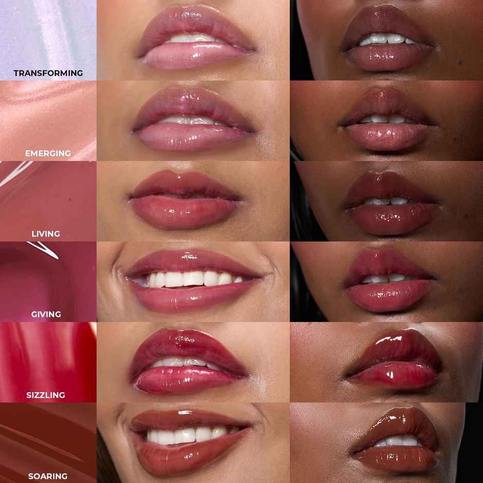 Fae Beauty Peptide Lip Gloss | with Passionfruit Oil & Argireline Shade Living | Rosewood Gloss