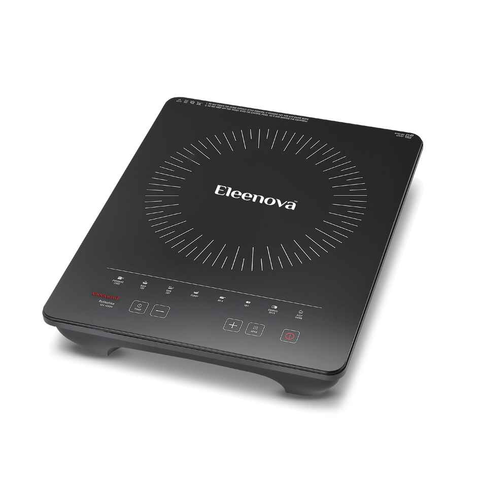 Eleenova Reflection 2000 W Induction-BIS-Approved, Crystal Glass, Smart-Sense, Indian Presets