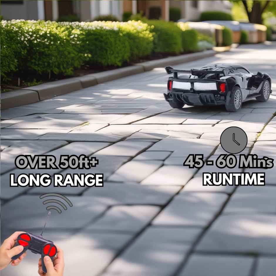 Race N Roll Hi Speed Rechargeable Remote Control Car 1:24 - Fer Black