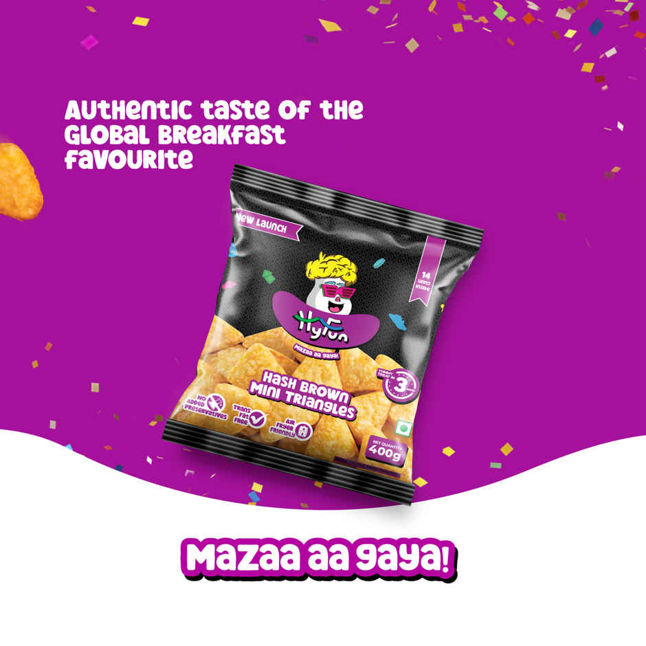 HyFun Hash Brown Mini Triangles, Breakfast Potato Snack | Frozen