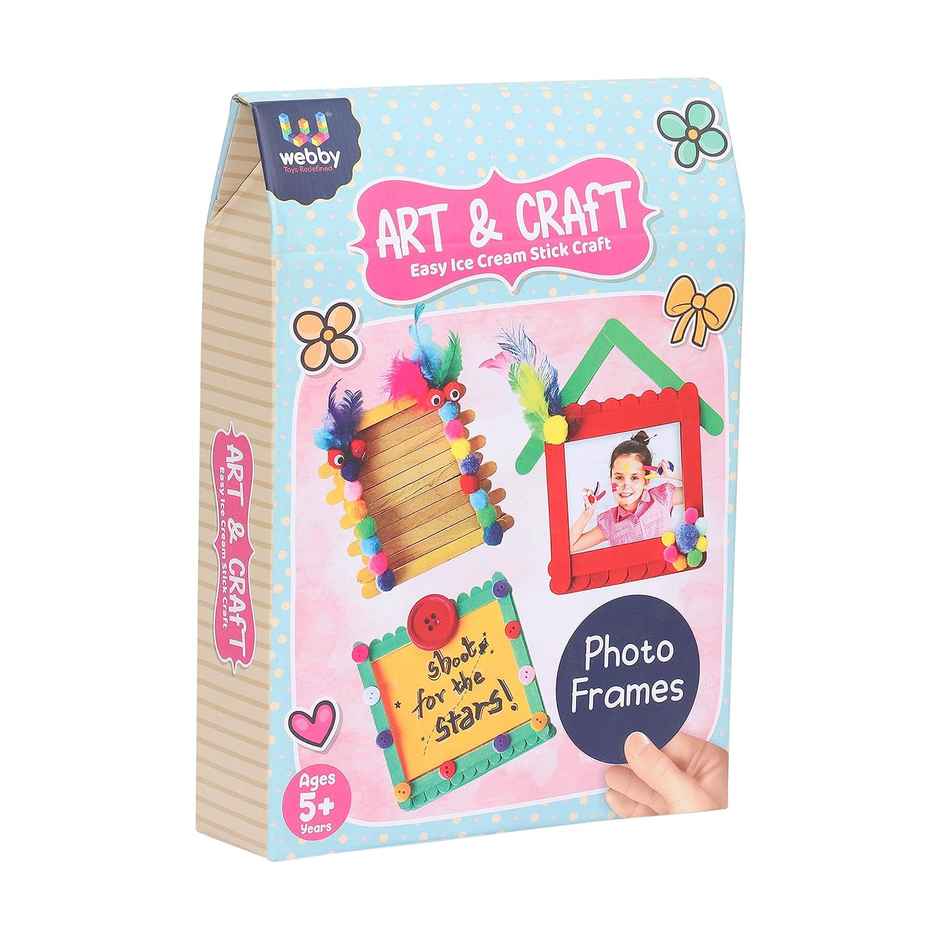 Webby DIY Art and Craft Wooden Photo Frame Build and Paint Activity Kit