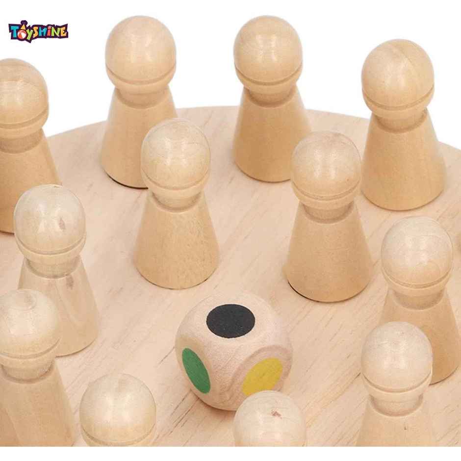 Toyshine Wooden Memory Match Stick Chess Game Set Board Game For Boys And Girls Age 3 And Up, Kids