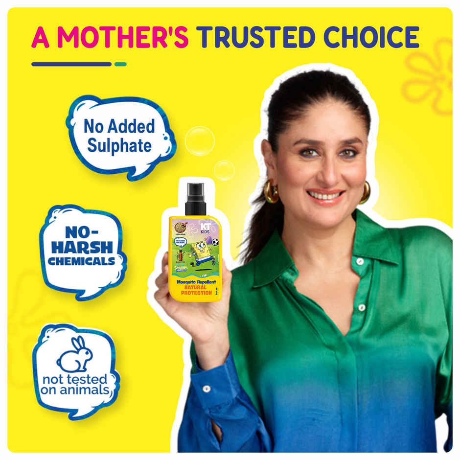 KT Kids Super Quick Mosquito Repellent Lemon Grass and Eucalyptus 1 Pack