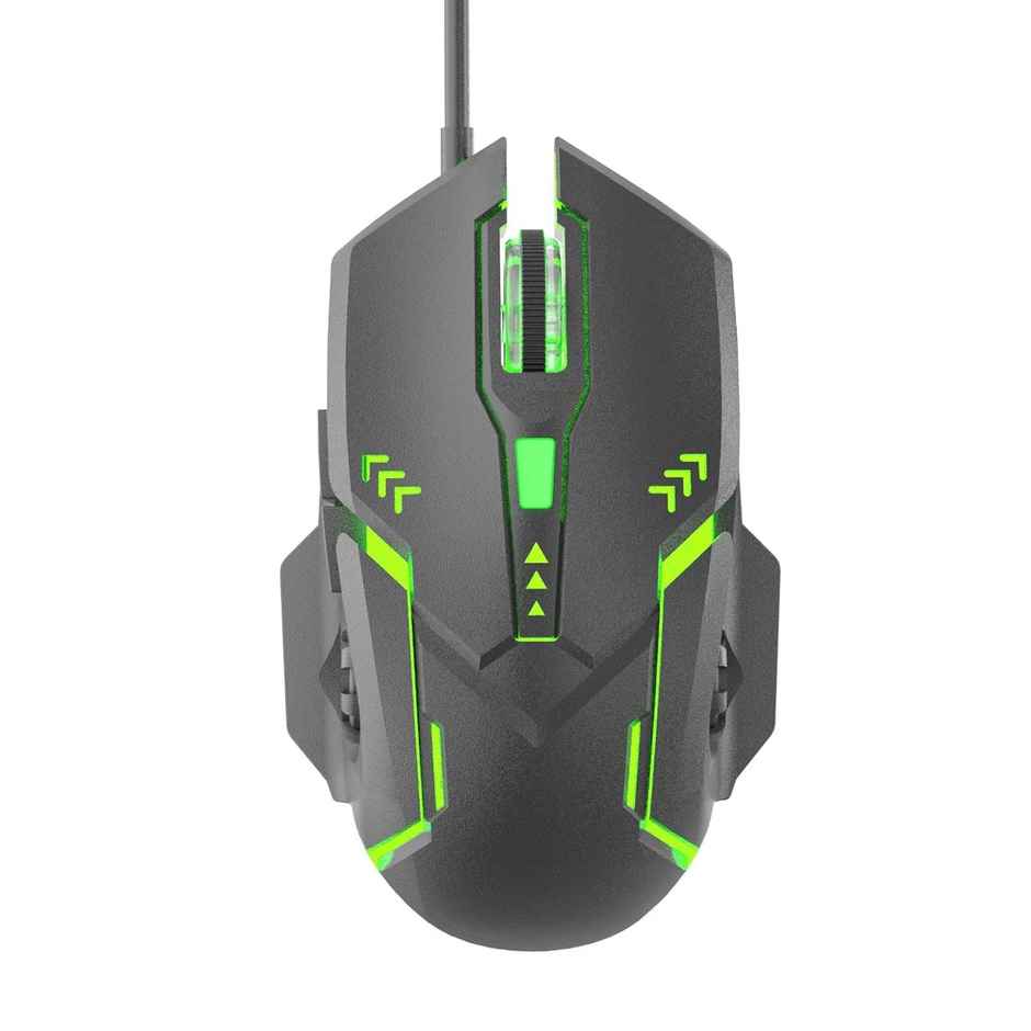 Intex Nova Gaming Wired Mouse | 4 DPI Shift with Max 3200 DPI | RGB Light | 1 Million Button & Smooth Scrolling | 1.4m Plug & Play Cable | Ergonomic Mouse for Win/iOS/Android - Black