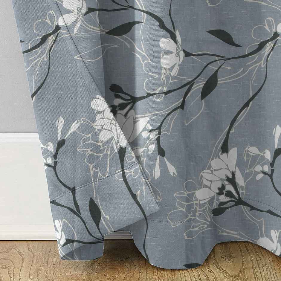 BAY6 Polyester Window Curtains - Set of 2 - (5x4 ft) - Grey