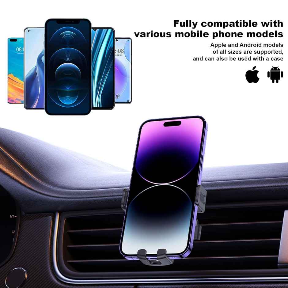 Striff Car Phone Holder with Metal Hook Clip, Air Vent Mount for iPhone, Android, All Smartphones