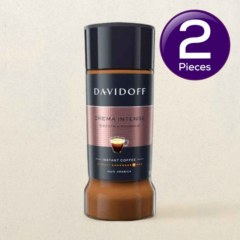 Davidoff Crema Intense Arabica and Robusta Medium Roast Instant Coffee Combo