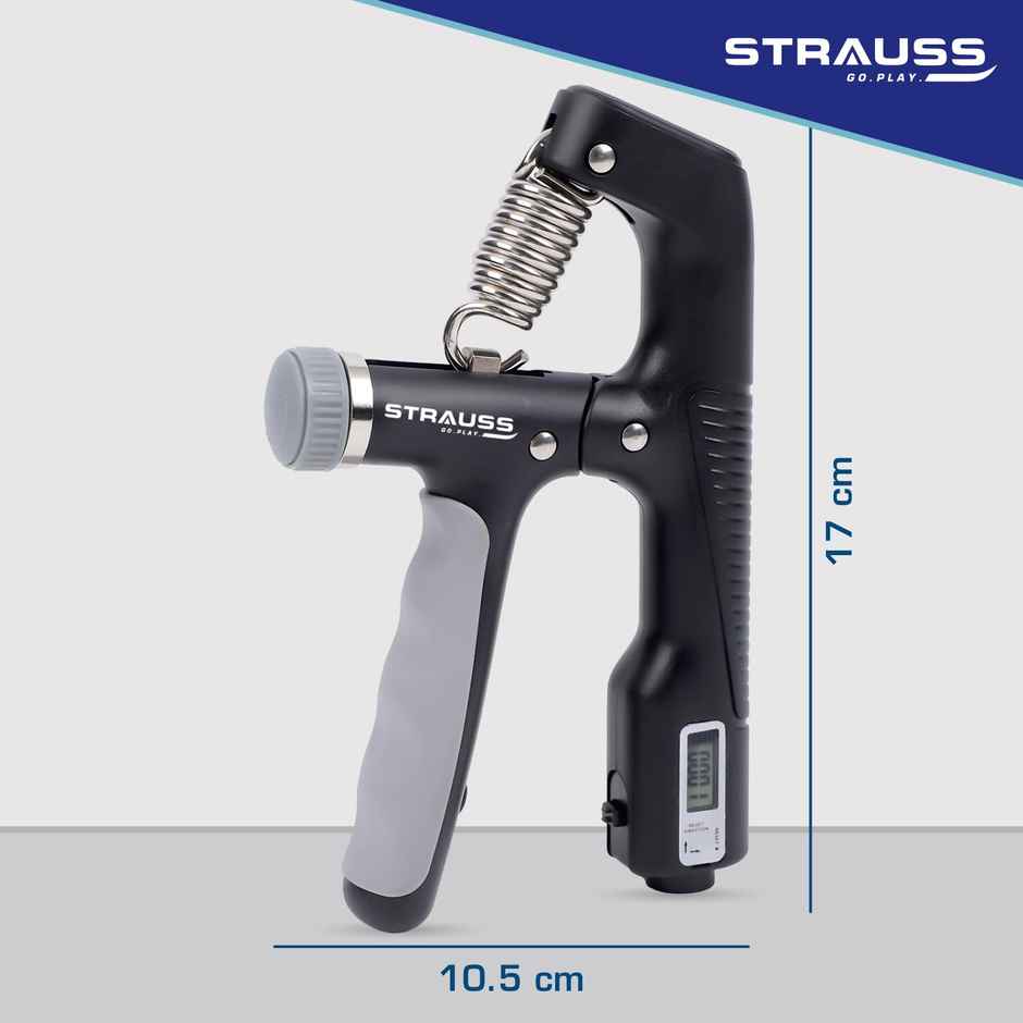 Strauss Adjustable a Shape Hand Grip With Counter | Black