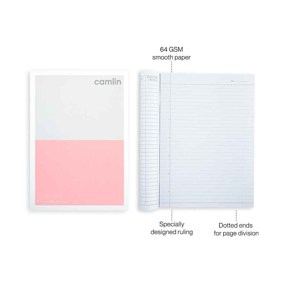 Camlin Premio 64 Gsm Single Line 300 Pages Notebook Pack Of 2