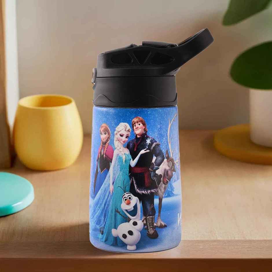 Kuber Industries 350 ml Insulated Water Bottle | Disney Frozen | Stainless Steel | Blue