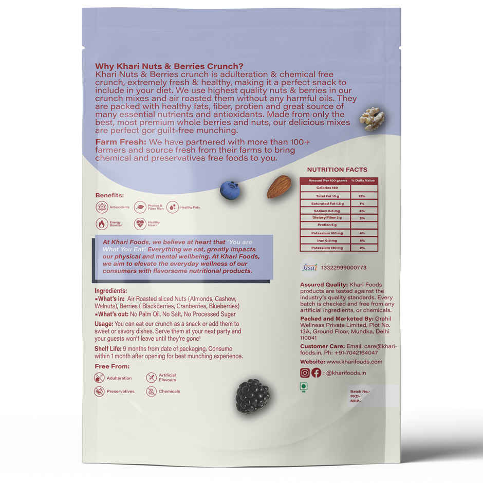 Khari Foods Nuts Berries Premium Trail Mix - Buy at ₹192 Online ...