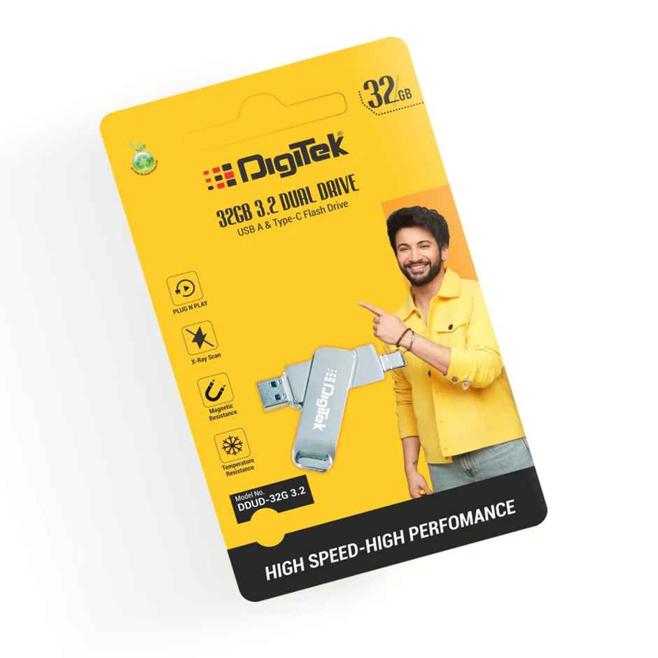 Digitek Pen Drive Usb V3.2 Dual Drive U Disk 32gb | Usb a & Type C