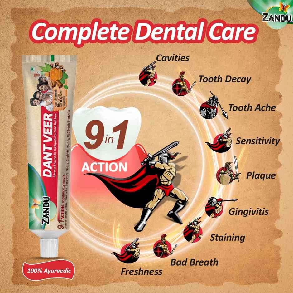 Zandu Dantveer Advanced Ayurvedic Toothpaste