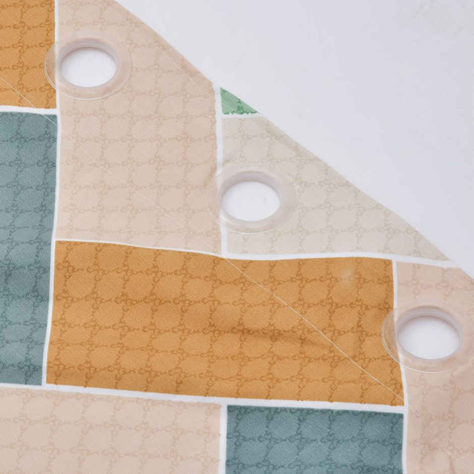 BAY6 Microfiber Cotton Door Curtains - Set of 2 - (7x4 ft) - Multicolor