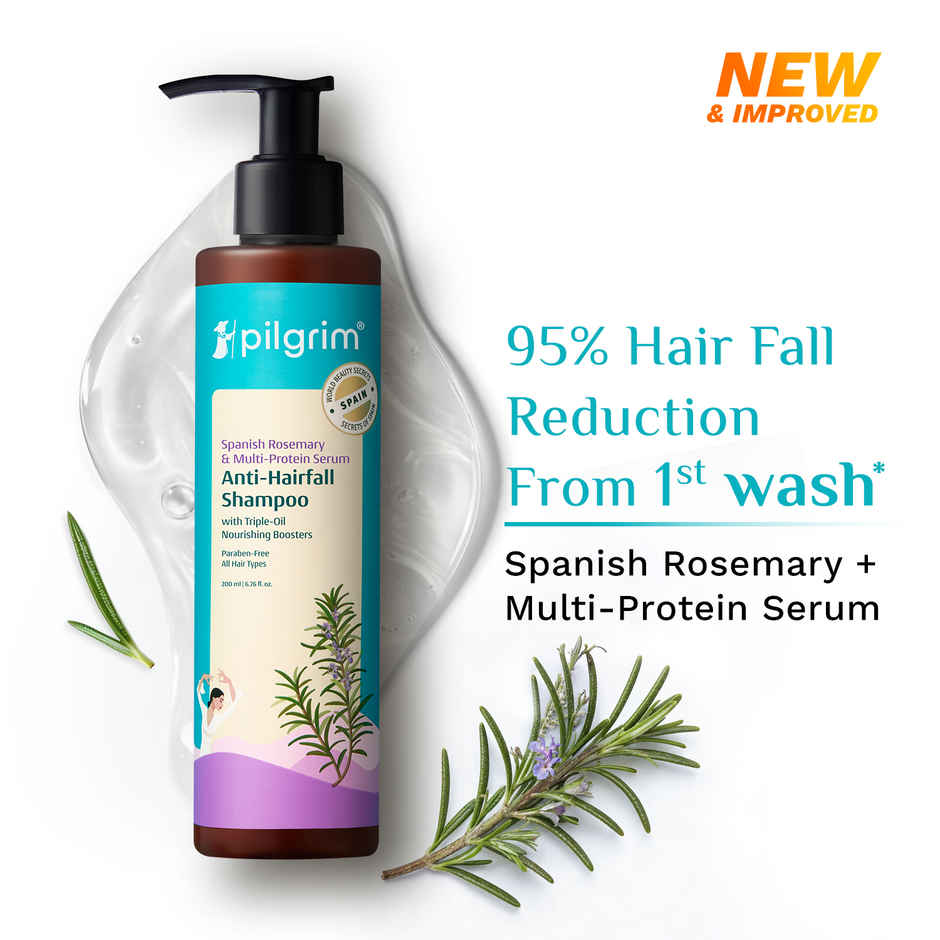 Pilgrim Spanish Rosemary and Biotin Anti-Hairfall Shampoo for Hair Fall & Stronger Hair