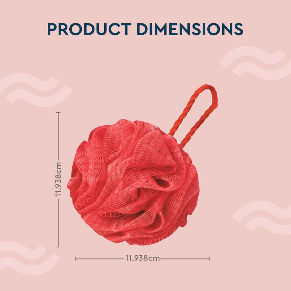GUBB Luxe Sponge Round Loofah - Coral