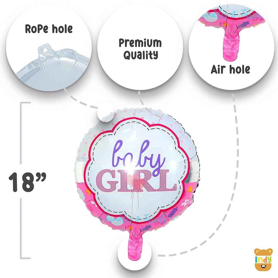 Just Party New Born Baby Girl Balloon Decoration Kit
