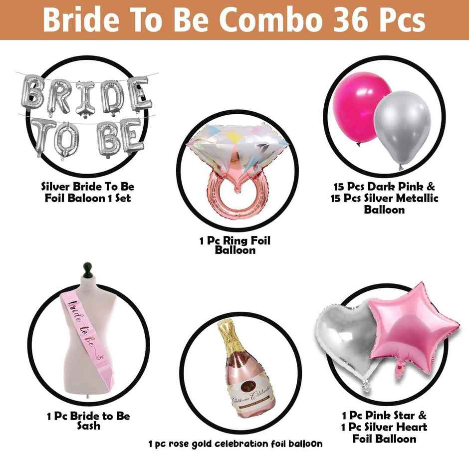 Party Propz Bride To Be | Spinster Bridal Shower | Ring Foil Balloons | Metallic Balloons