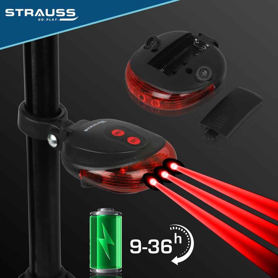 Strauss Bicycle Flash Tail Light With Laser | Black