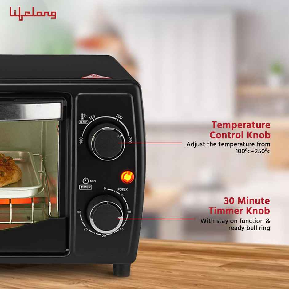 Lifelong OTG 10 Litre - Electric Oven Toaster Griller for Kitchen- 1000 W Auto Shut Off